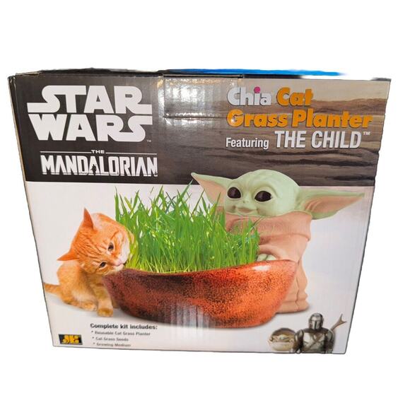 Star Wars GROGU The Child The Mandalorian Chia Pet Cat Grass Reusable Planter - Picture 6 of 9